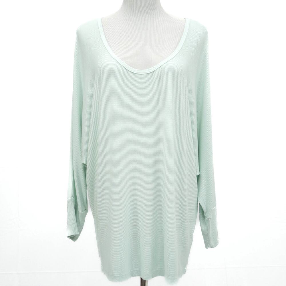 New Michael Stars Mint Green Joni Scoop Neck Dolman Sleeve Top Size XL